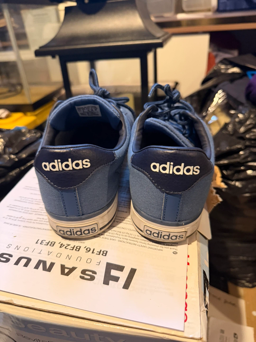 Adidas Men's Blue Canvas Sneakers - photo 4