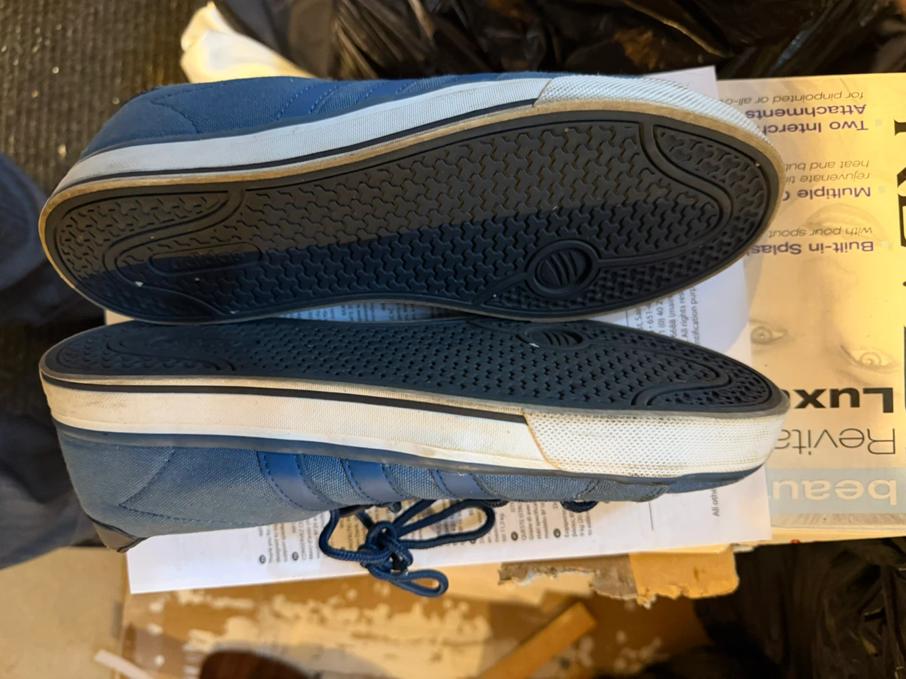 Adidas Men's Blue Canvas Sneakers - photo 5