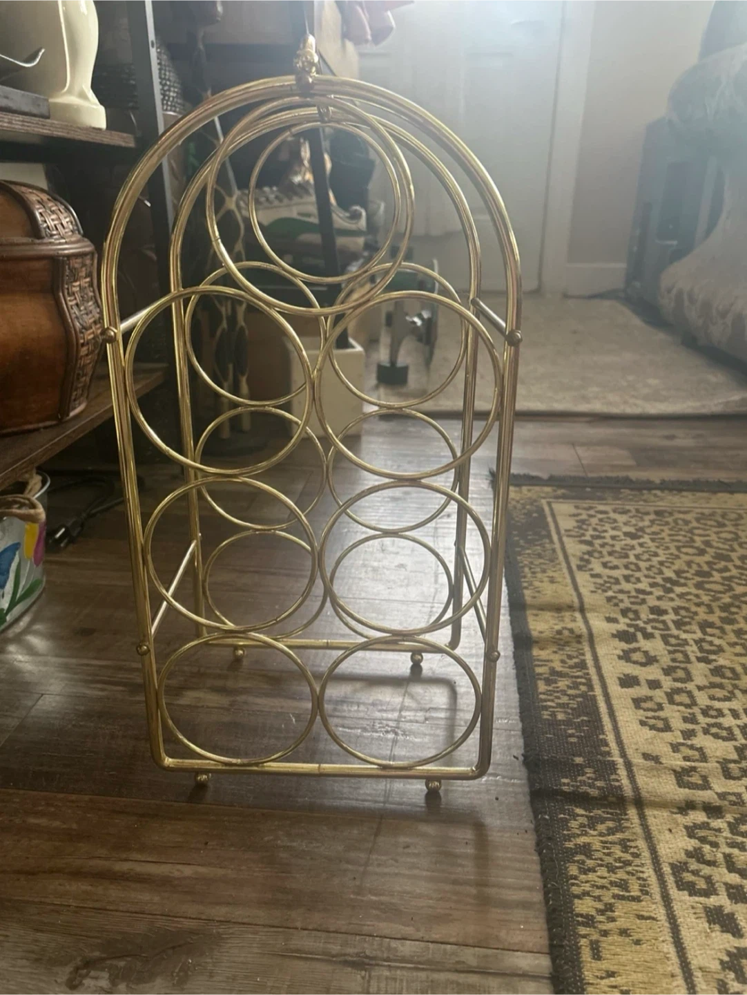 2 Gold Metal Wine Rack - photo 2