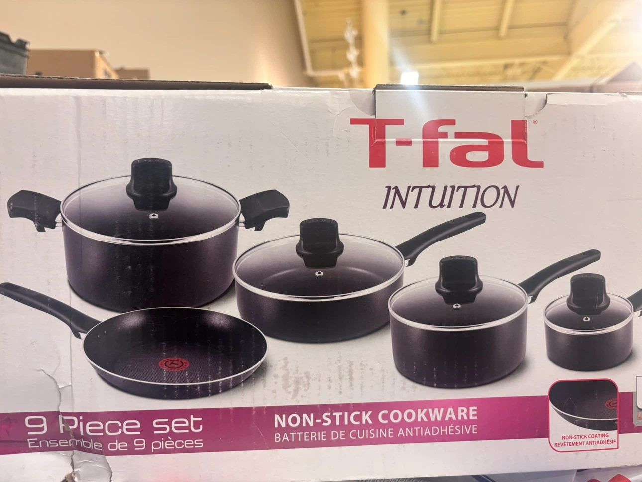 T-fal Intuition 9 Piece Non-Stick Cookware Set