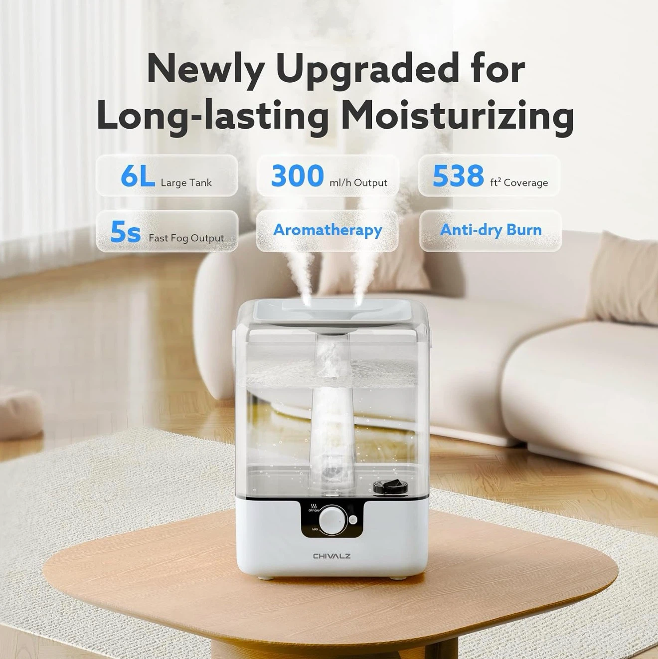 Brand New!! CHIVALZ 6L Humidifiers for Bedroom - photo 3