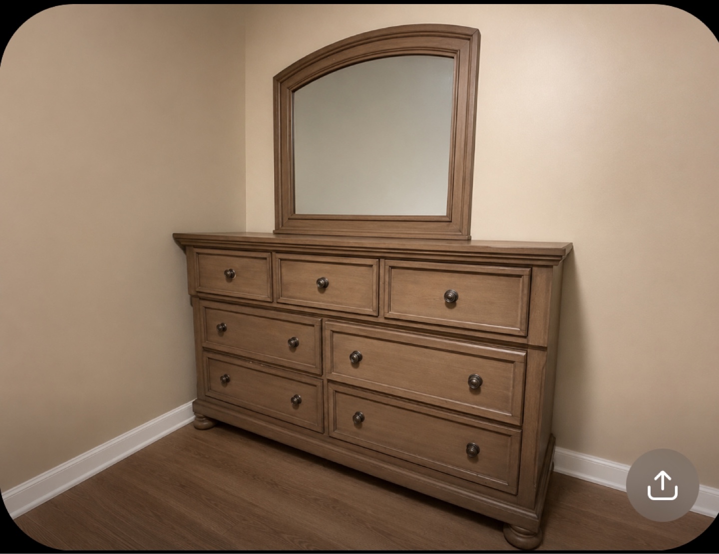 Wooden Dresser with Mirror