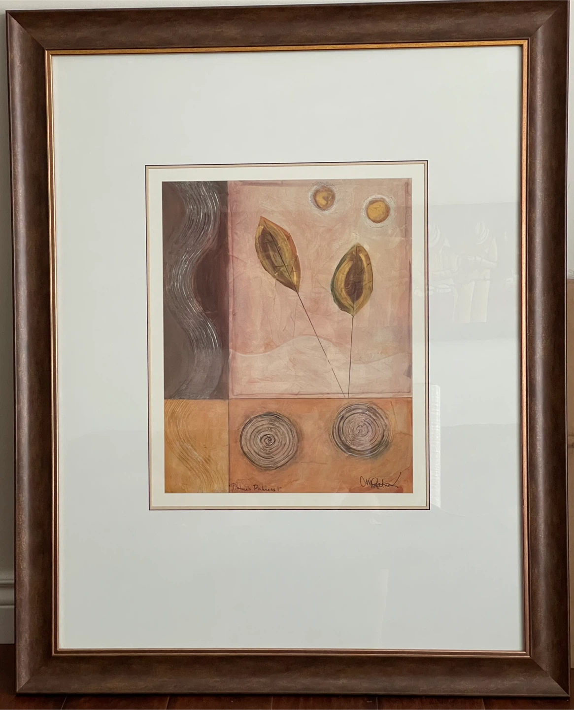 Framed Abstract Art Print "Botanica Duchess I"
