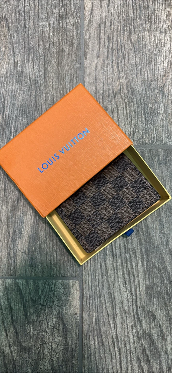 Designer Damier Ebene Card Holder - photo 2