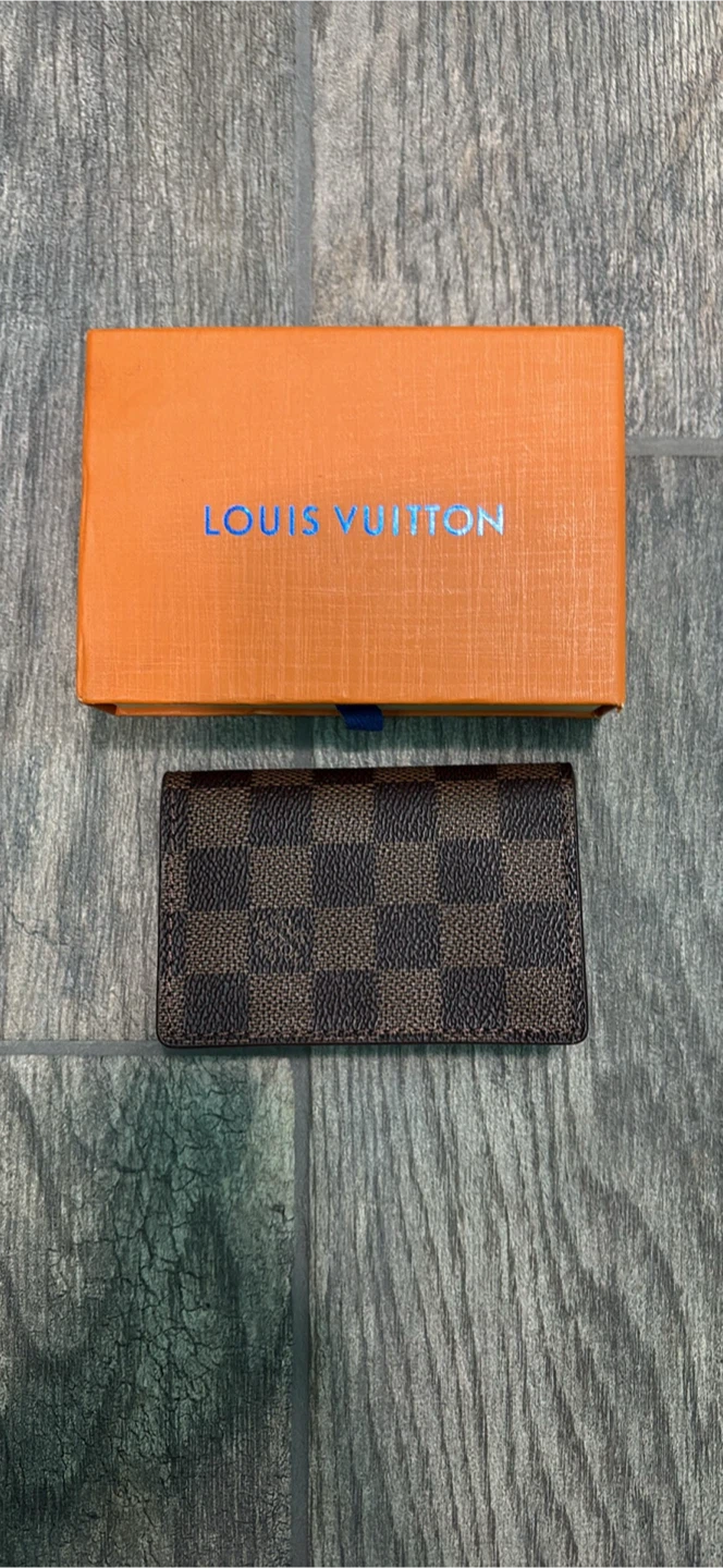 Designer Damier Ebene Card Holder - photo 3