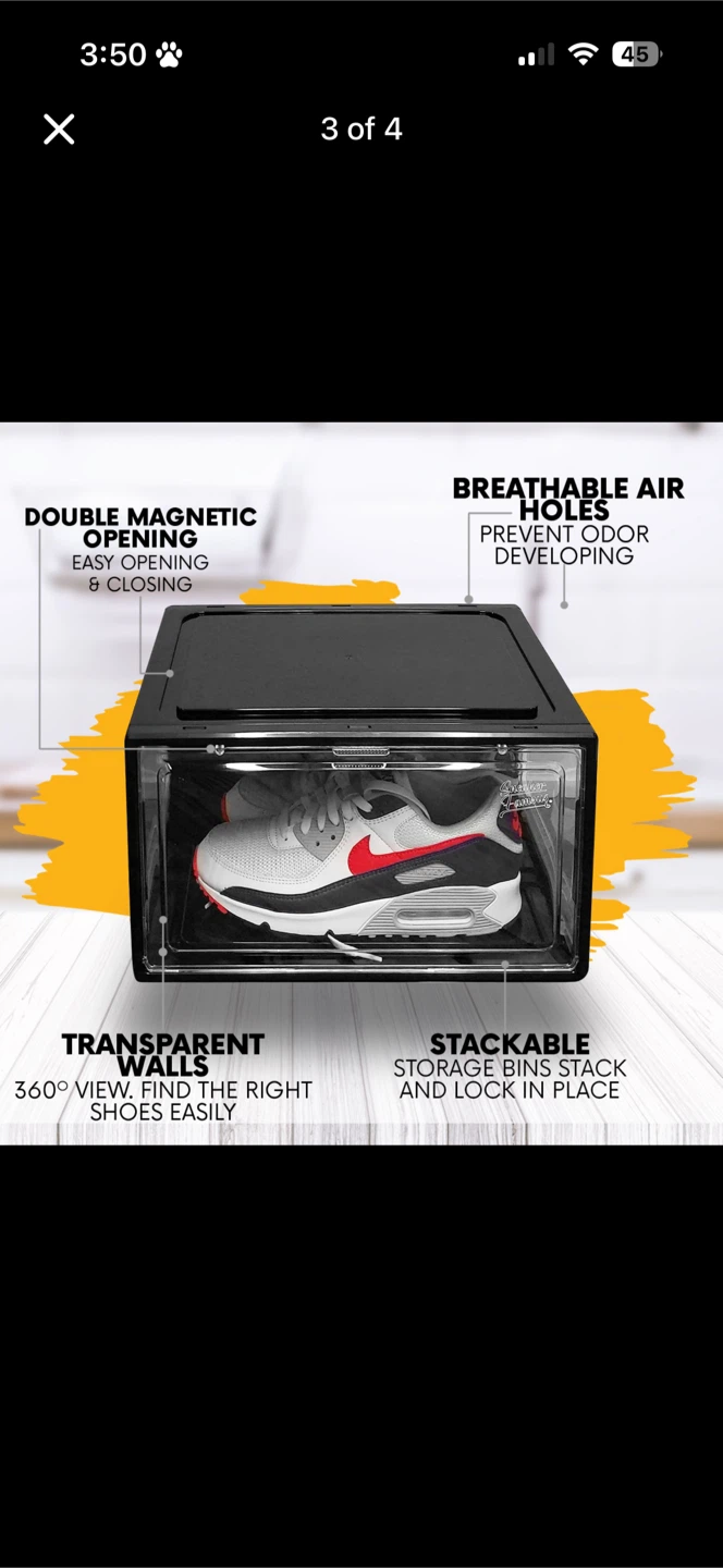 Stackable Shoe Storage Bins - photo 2