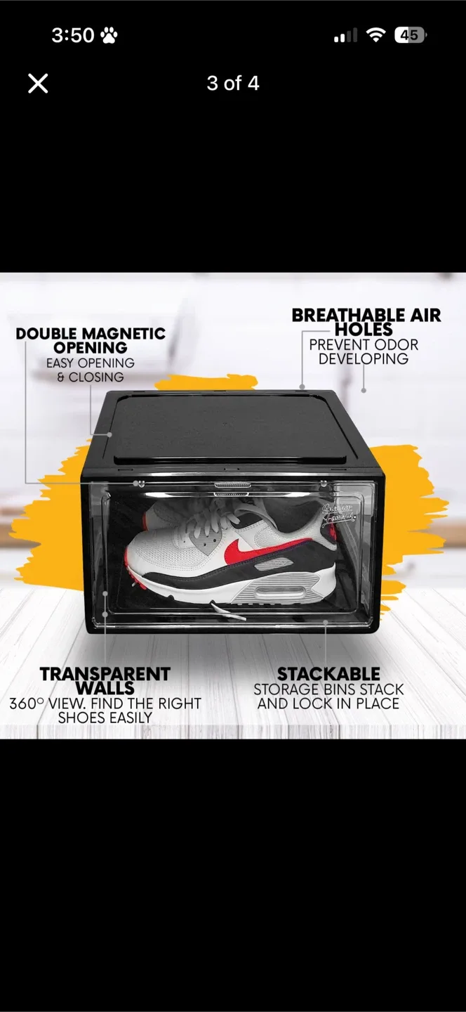 Stackable Shoe Storage Bins - photo 2