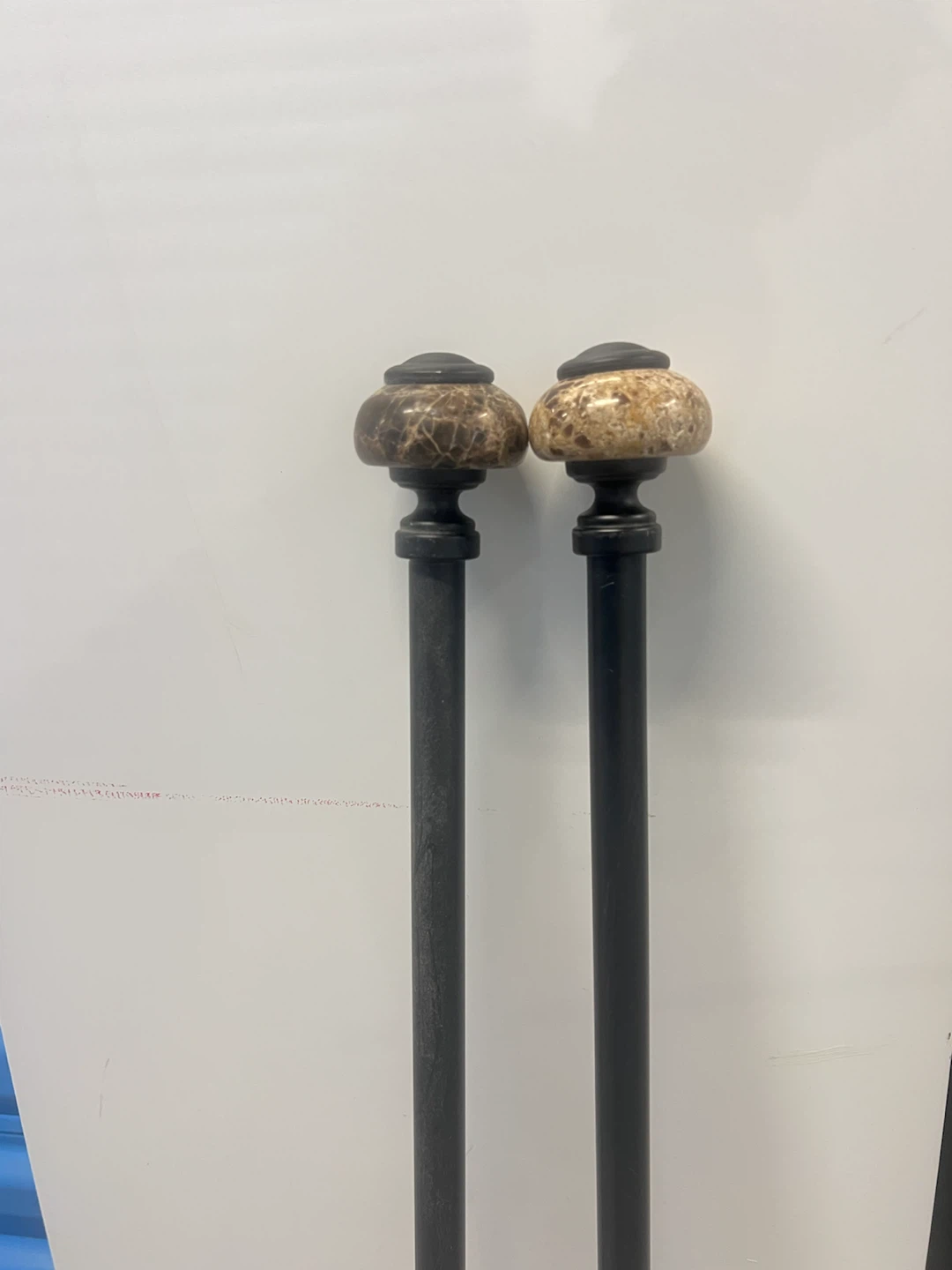 Pair of Curtain Rods with Decorative Finials - photo 2