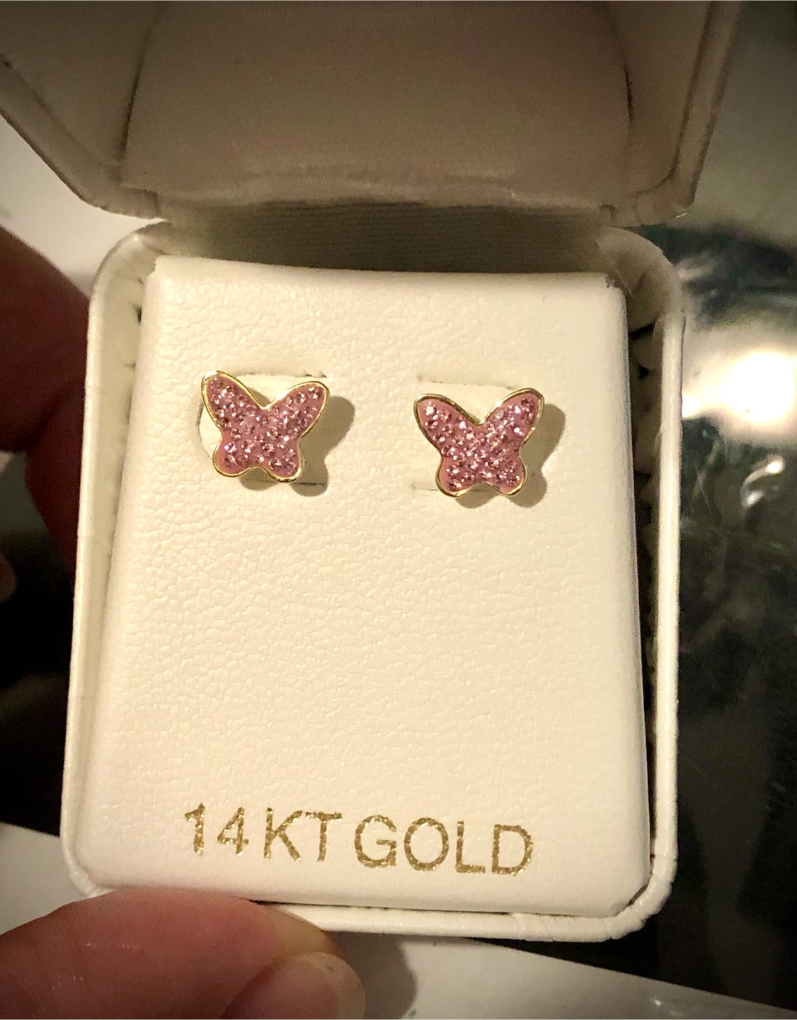 NEW 14k Gold Butterfly Earrings