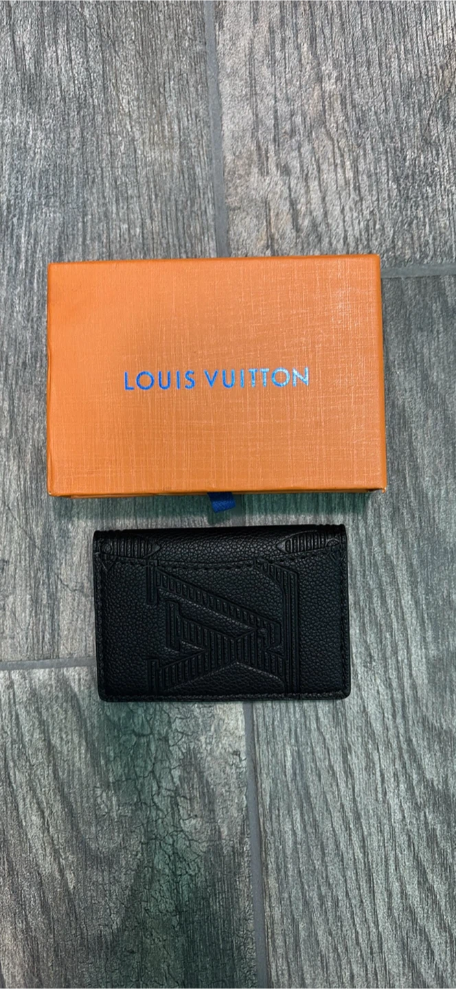 Designer Black Card Holder with Box - photo 3