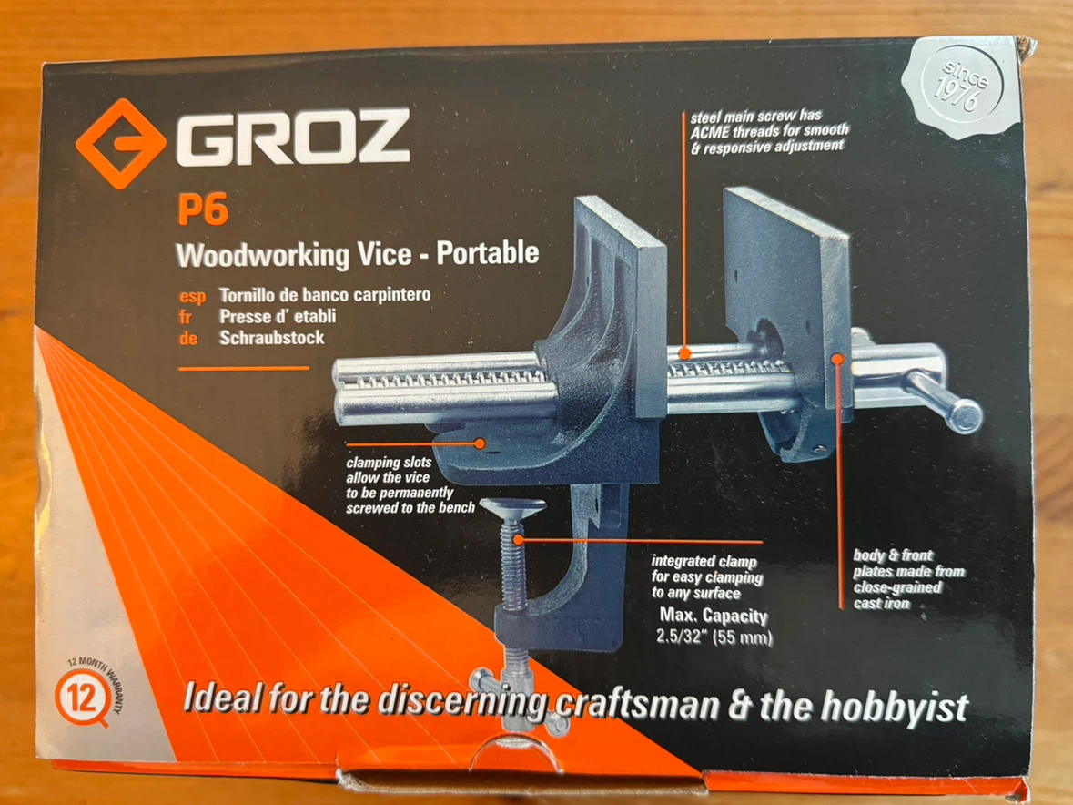 GROZ P6 Woodworking Vice - Portable