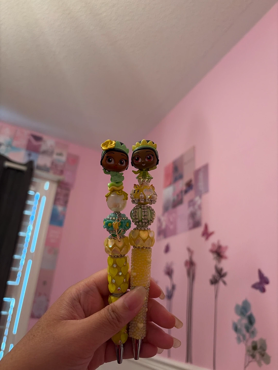 Princess Tiana and Frog Prince Character Pens