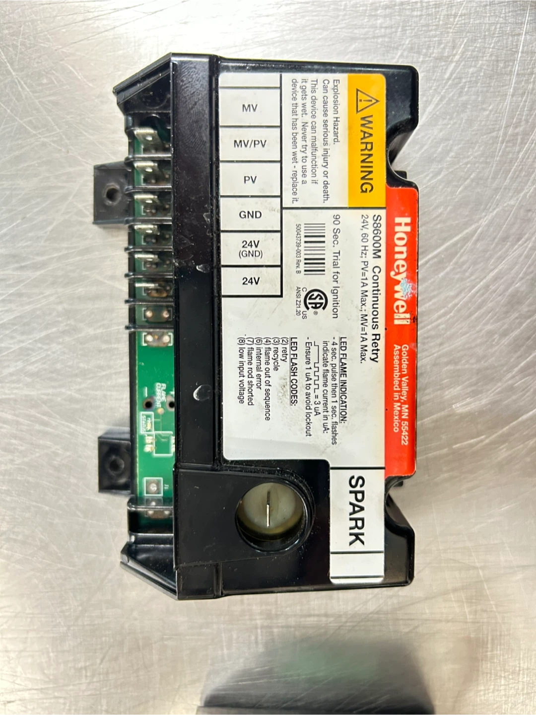 Honeywell S8600M Continuous Retry Flame Sensor - photo 3