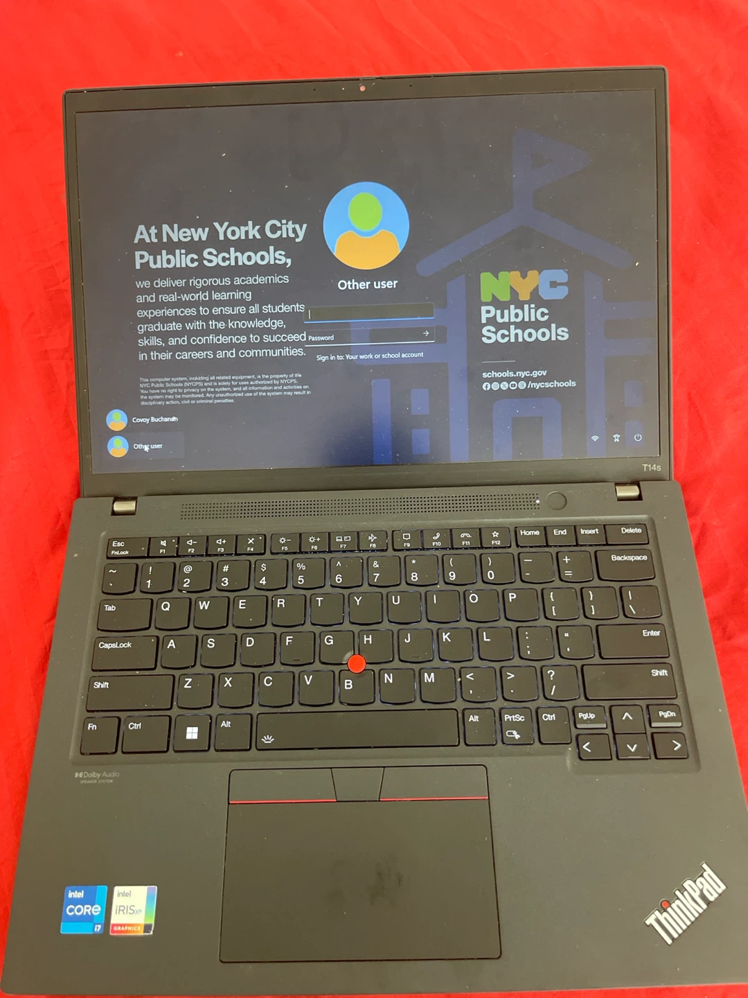 NYC Lenovo ThinkPad T14s Laptop - photo 2