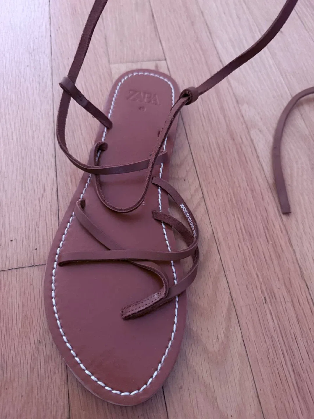 ZARA Lace-Up Flat Sandals
