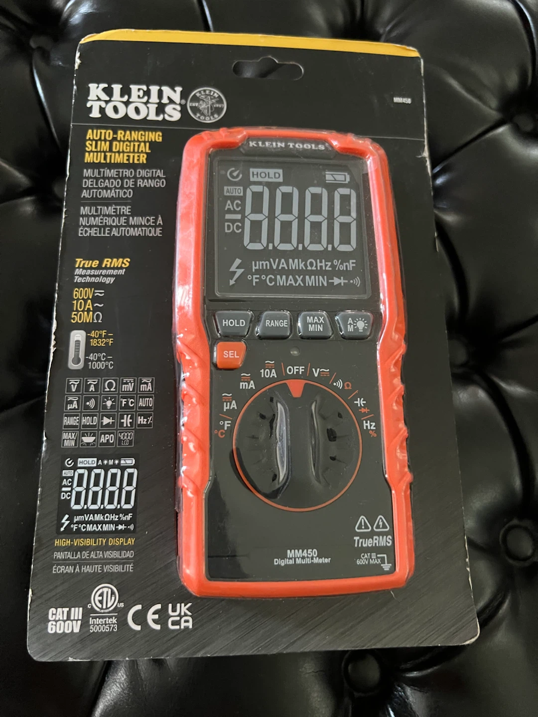 Klein Tools Slim Digital Multimeter, TRMS Auto-Ranging, 600V