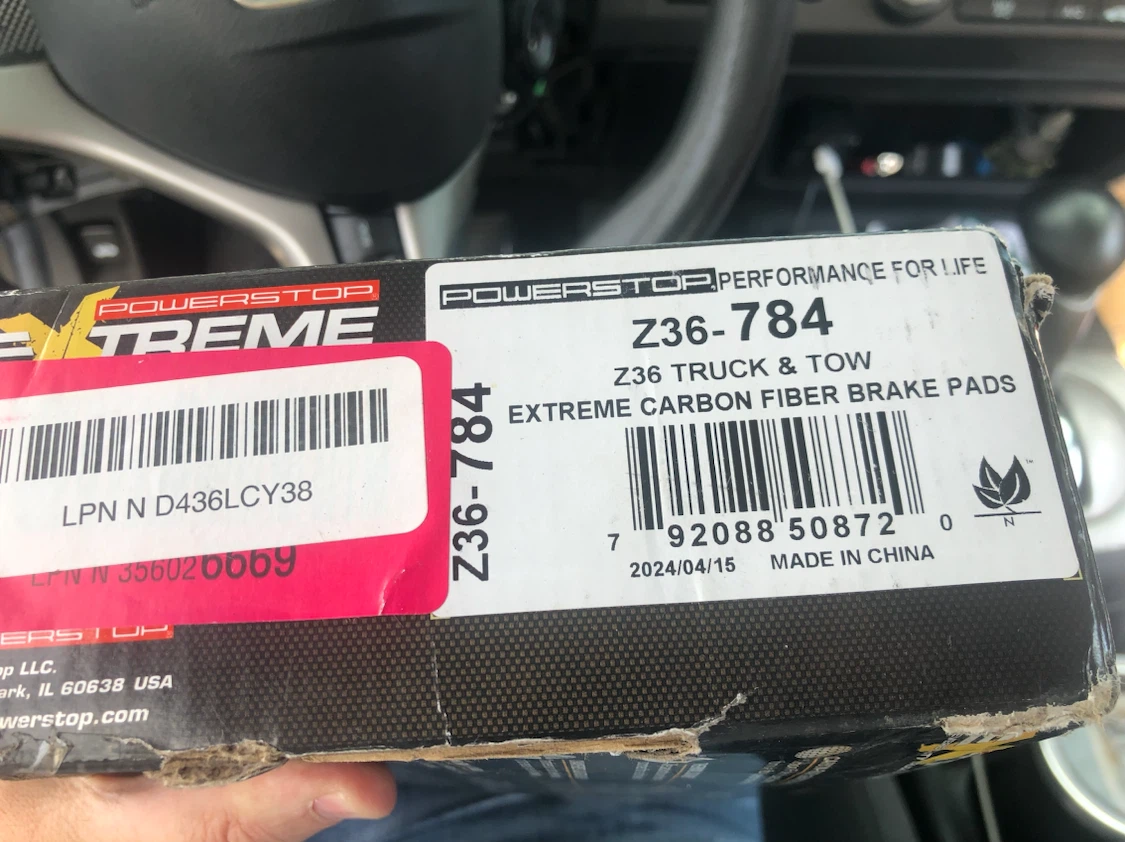 Power Stop Z36-784 Extreme Carbon Fiber Brake Pads - photo 5
