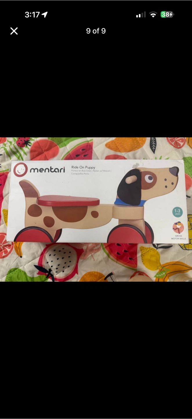 Mentari Ride On Puppy Wooden Toy - photo 3