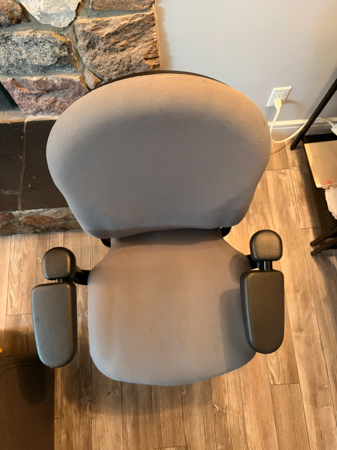 Grey Office Chair with Armrests - photo 2