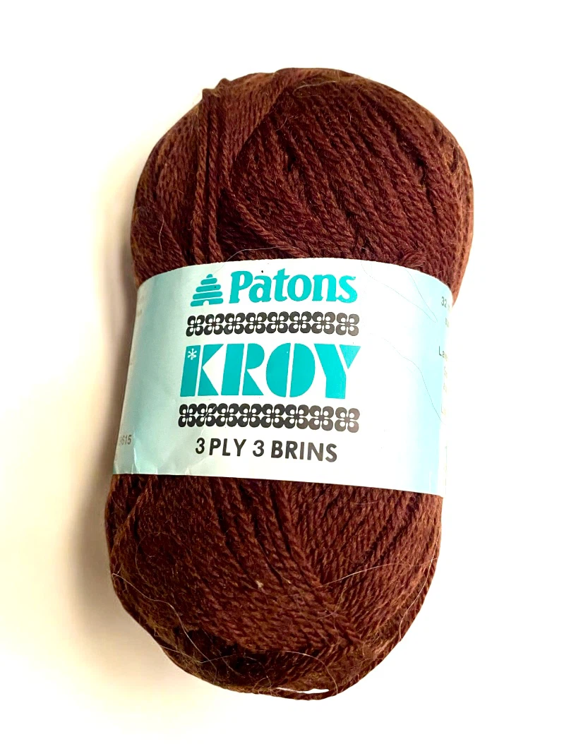 Patons Kroy 3 Ply Brown Wool Yarn