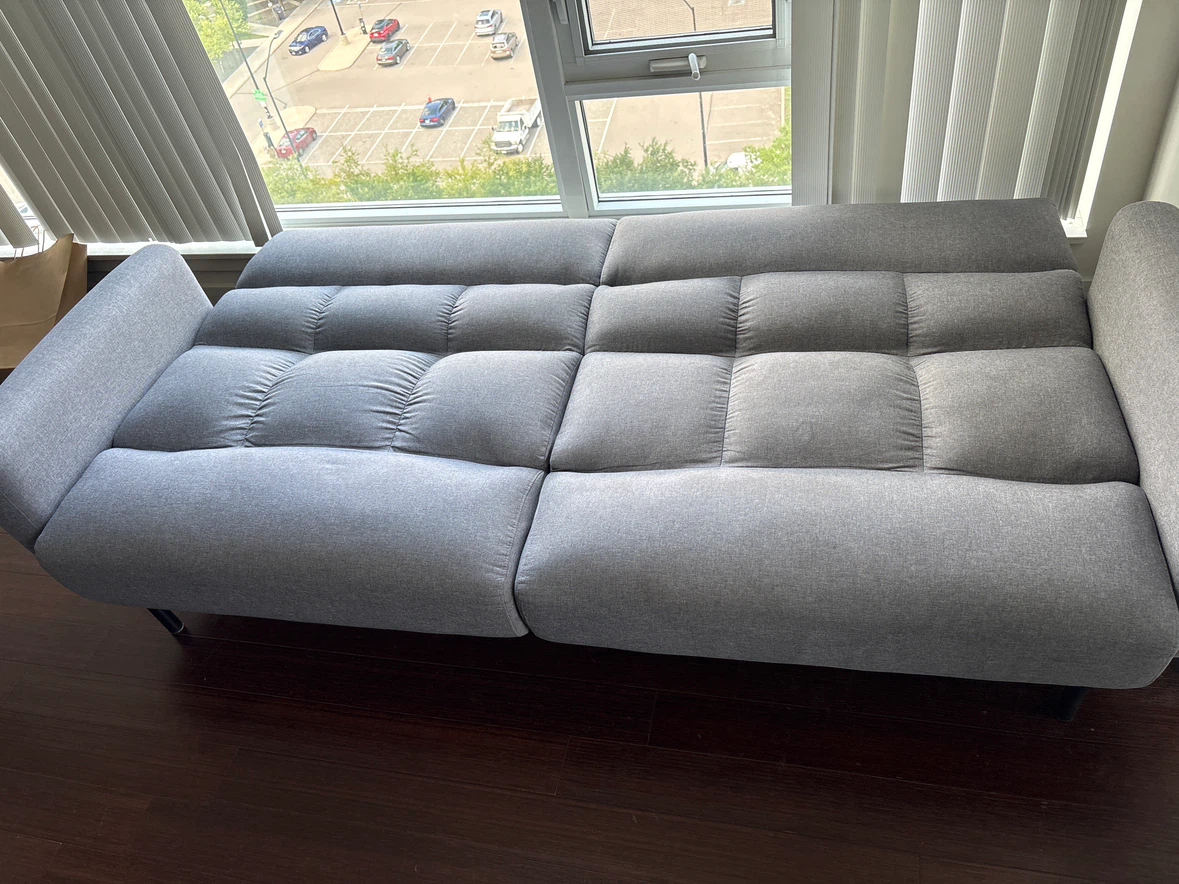 Grey Futon Sofa Bed - photo 2