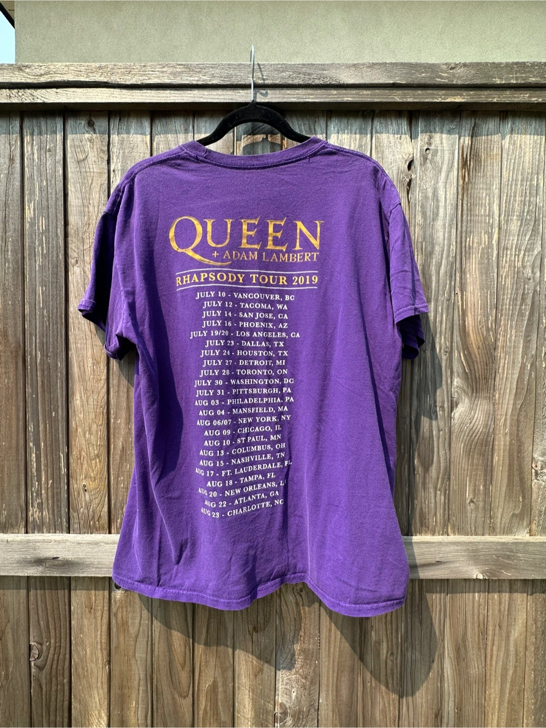 Queen + Adam Lambert Rhapsody Tour 2019 T-Shirt - photo 2