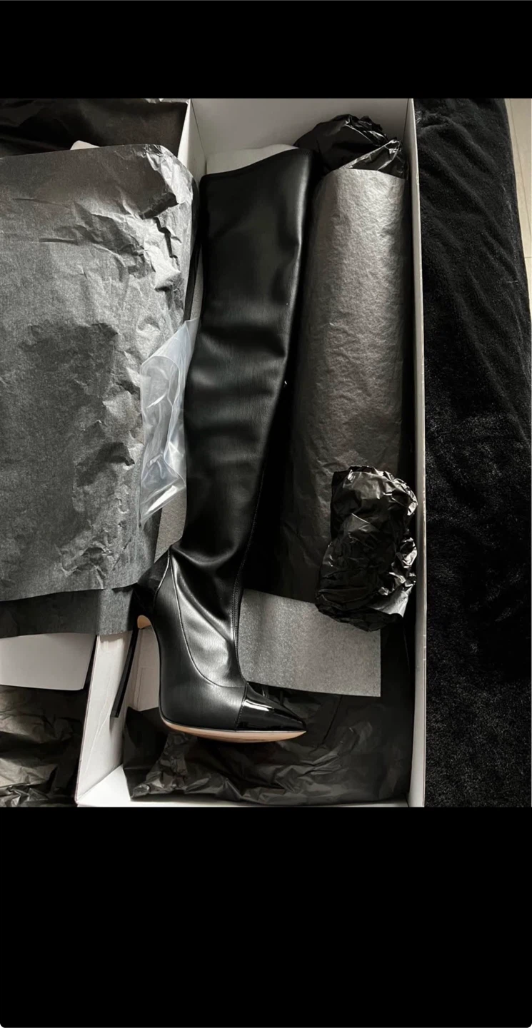 🌺Casadei Black Leather Over-the-Knee Boots