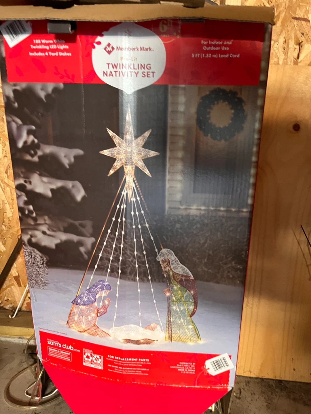 Member's Mark Pre-Lit Twinkling Nativity Set