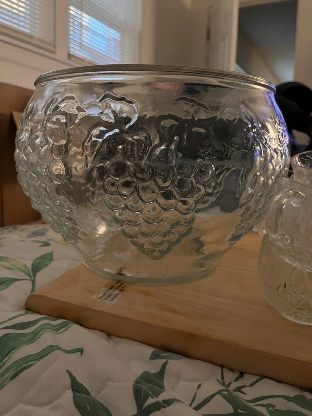Glass Punch Bowl Set with Cups