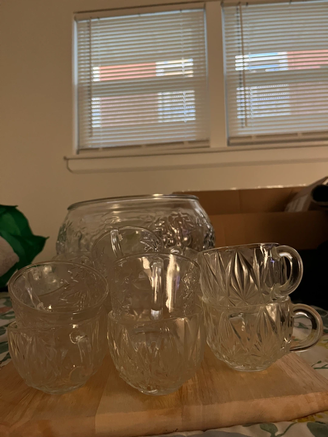 Glass Punch Bowl Set with Cups - photo 2