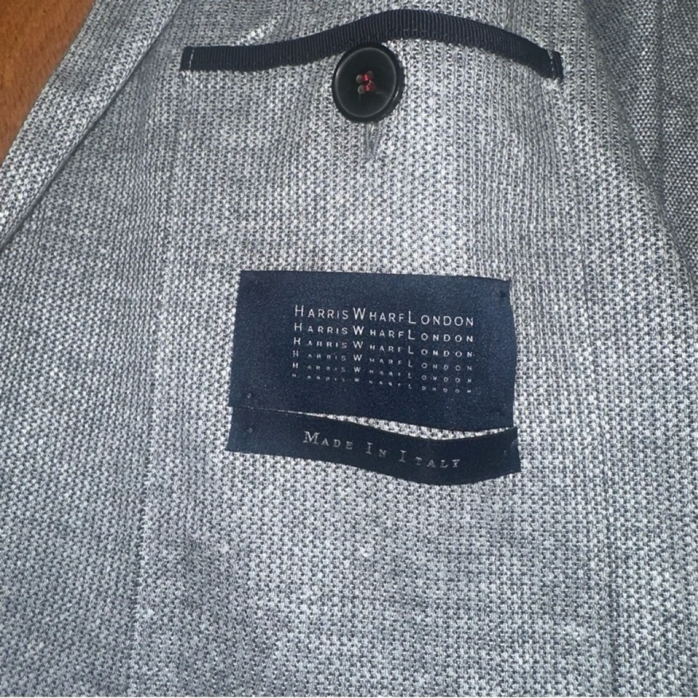 Harris Wharf London Men's Gray Linen Blazer • Made In Italy - photo 3