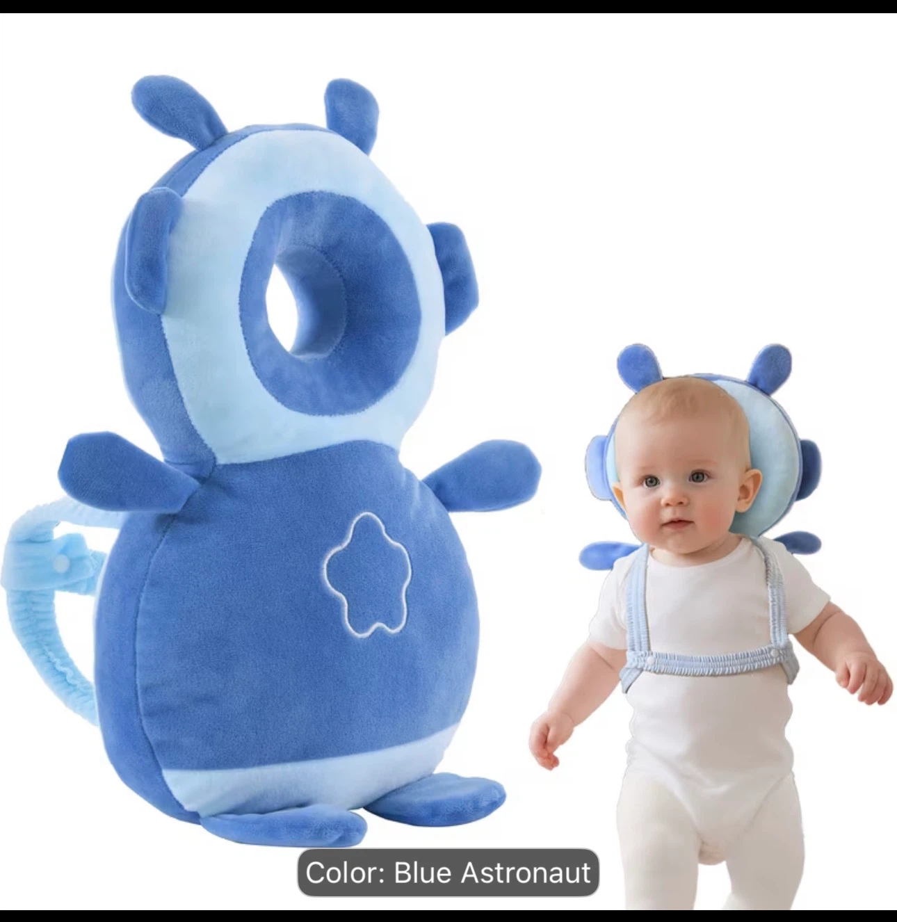 Blue Astronaut Baby Head Protection Pillow