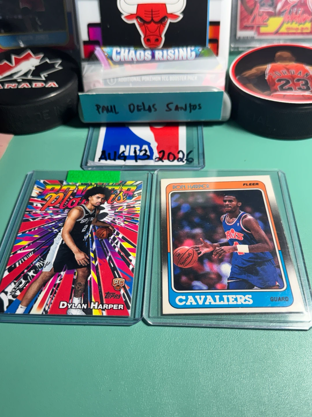 Dylan/Ron Harper Fleer 1988 Basketball Card and Power insert RC