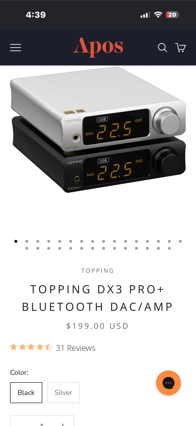 Topping DX3 Pro+ Bluetooth DAC/Amp