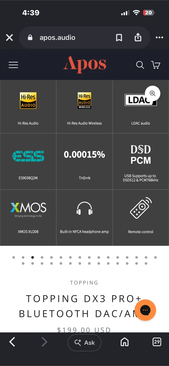 Topping DX3 Pro+ Bluetooth DAC/Amp - photo 4