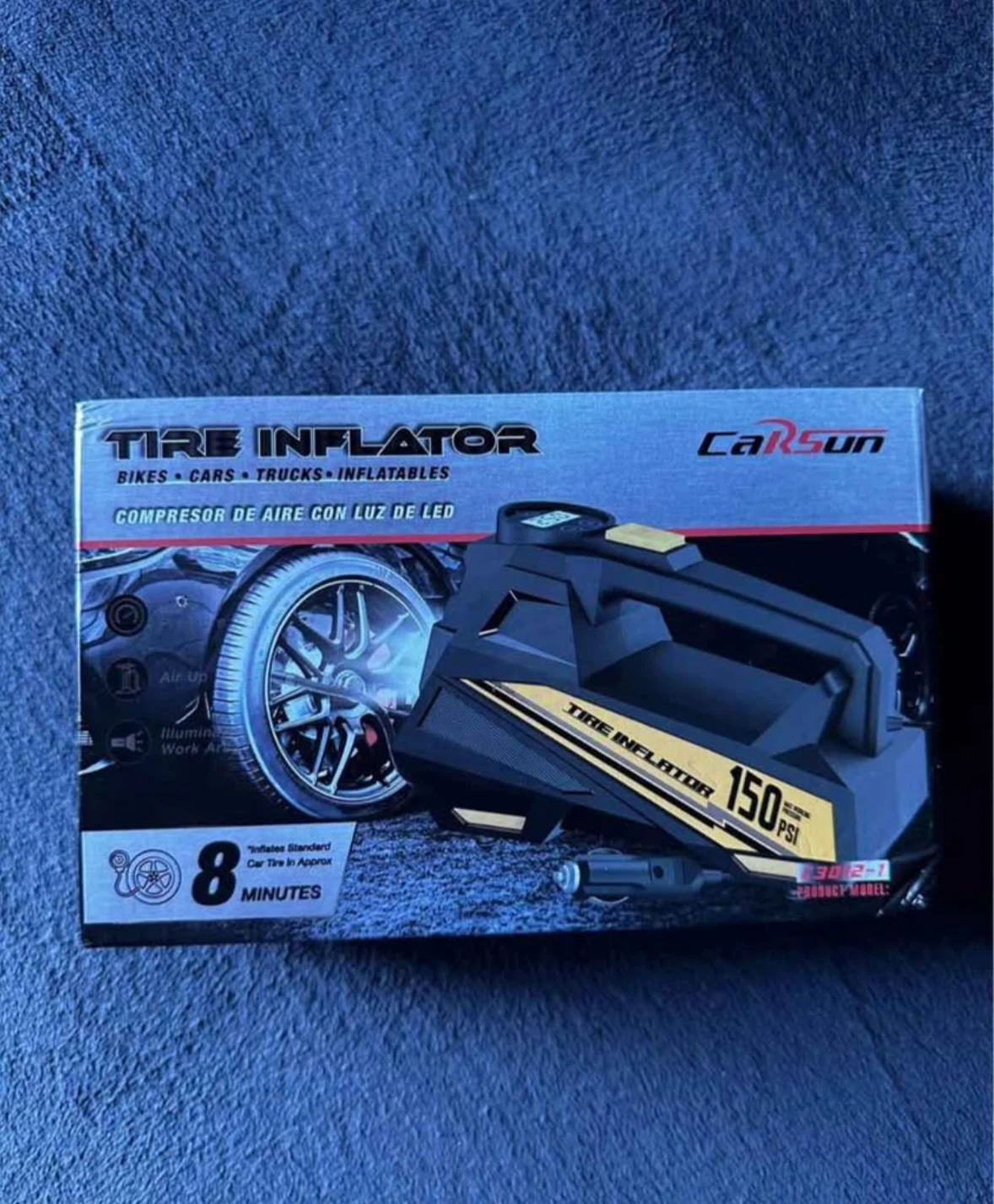 Tire Inflator with 150 PSI Digital Gauge - photo 2