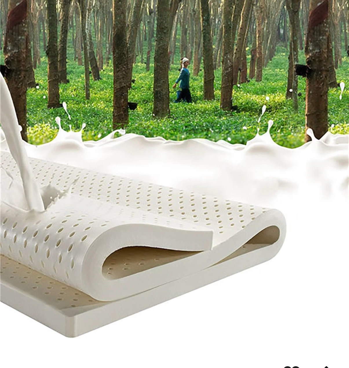 Generic Natural Latex Mattress Topper - King Size
