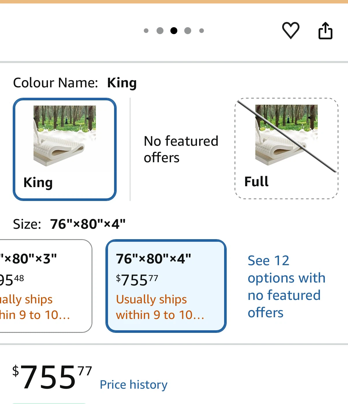 Generic Natural Latex Mattress Topper - King Size - photo 4