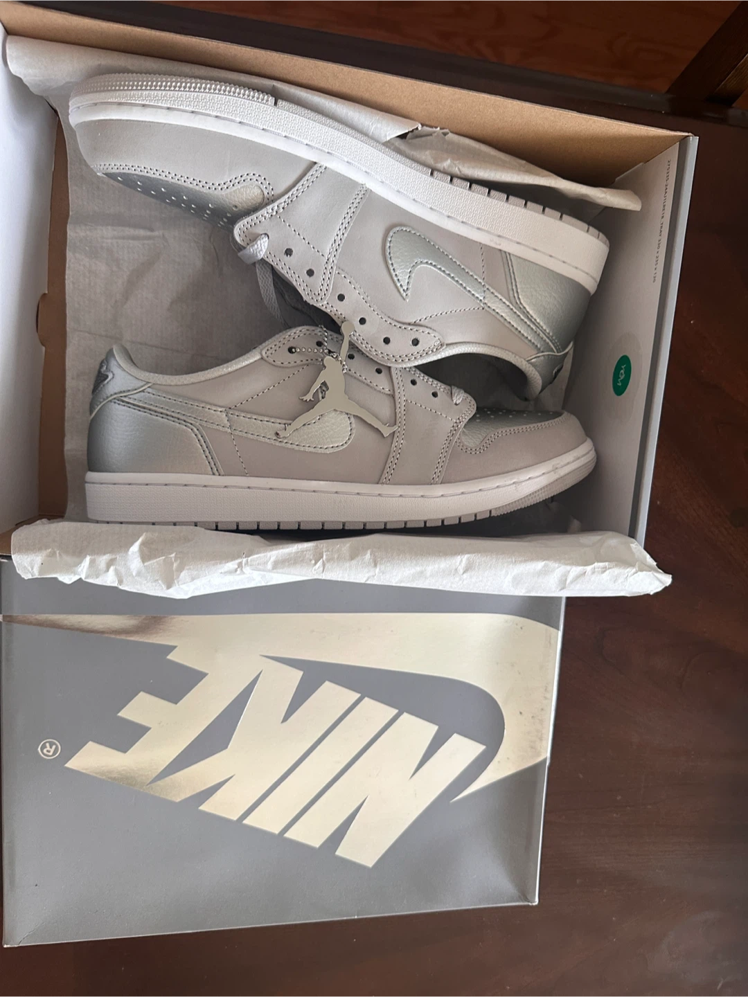 Nike Air Jordan 1 Retro Low OG  Grey Metallic" - Size 10 - photo 4