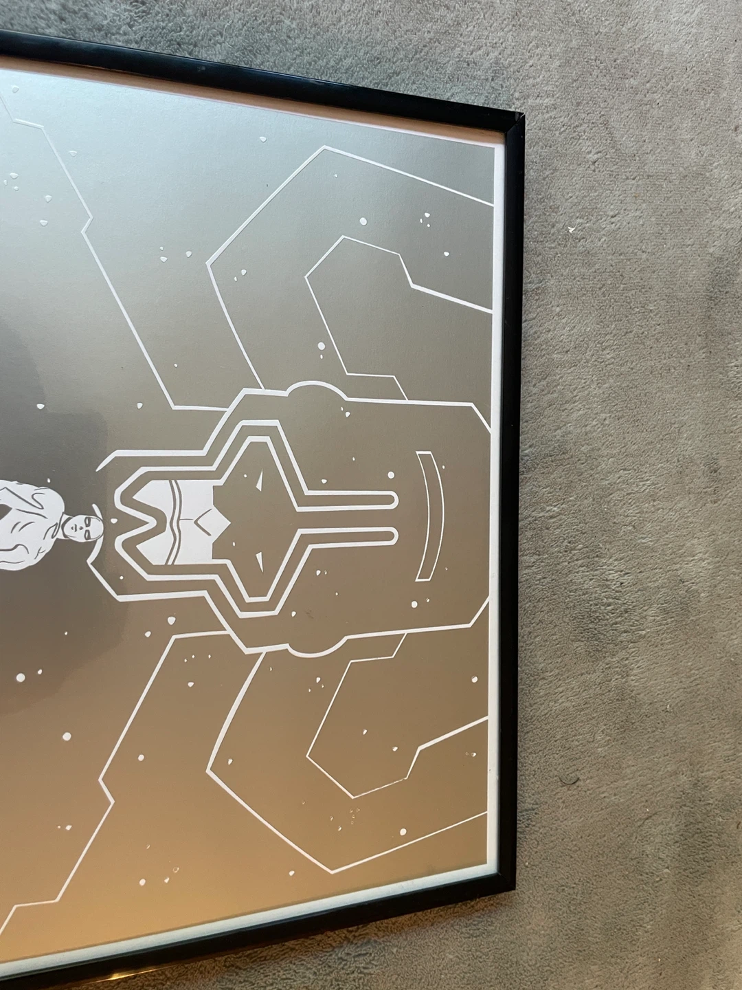 Silver Surfer & Galactus Minimalist Textured Cosmic Art Print - photo 3