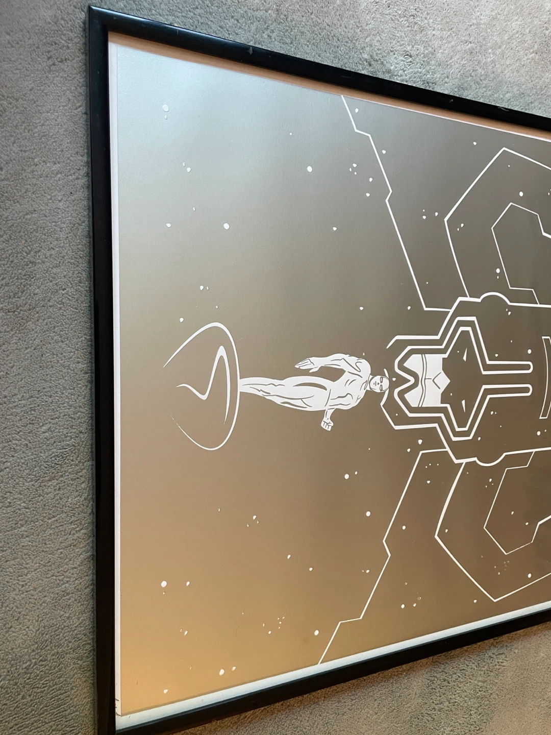 Silver Surfer & Galactus Minimalist Textured Cosmic Art Print - photo 4