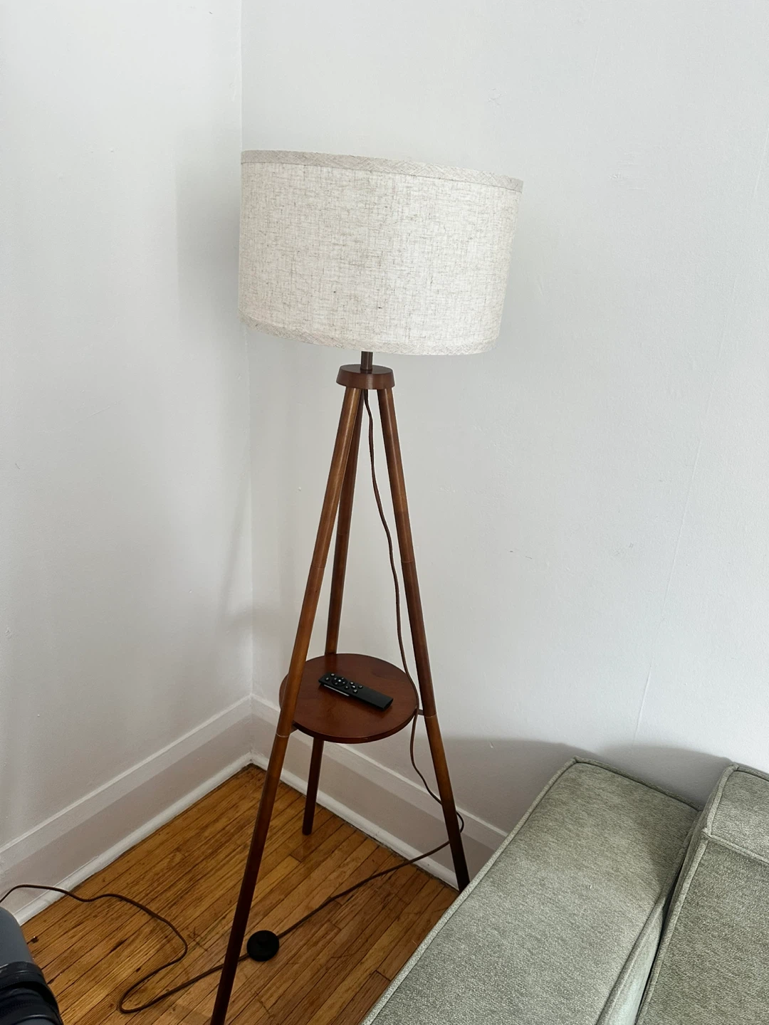 Tripod Floor Lamp with Shelf