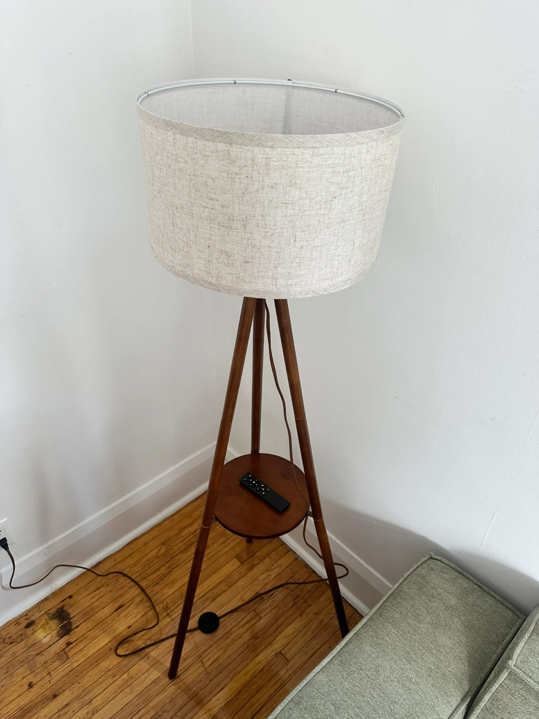 Tripod Floor Lamp with Shelf - photo 2