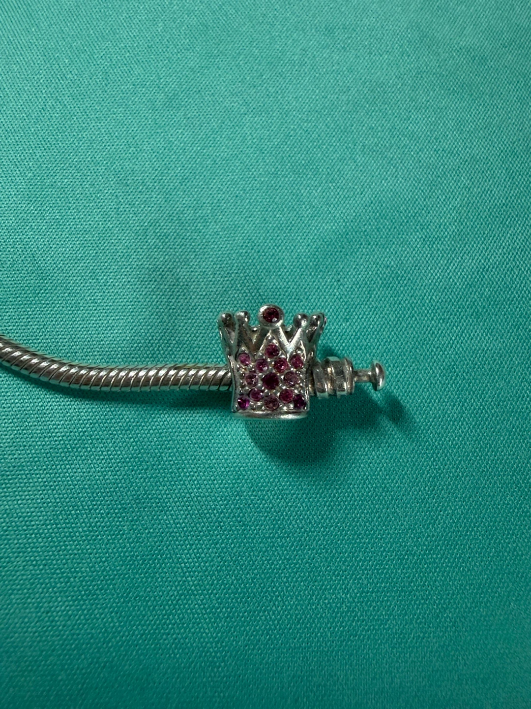 Chamilia Swarovski Pink and Sparkling CROWN Charm fits Pandora - photo 2