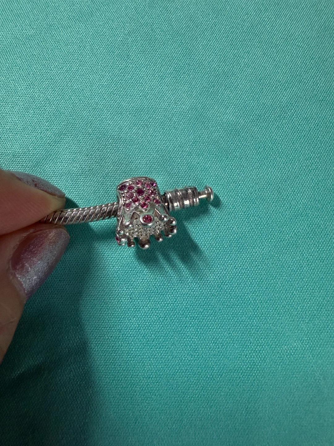 Chamilia Swarovski Pink and Sparkling CROWN Charm fits Pandora - photo 5