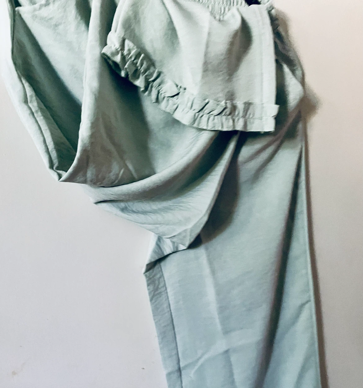 Light Blue Ruffled Hem Pants - photo 4