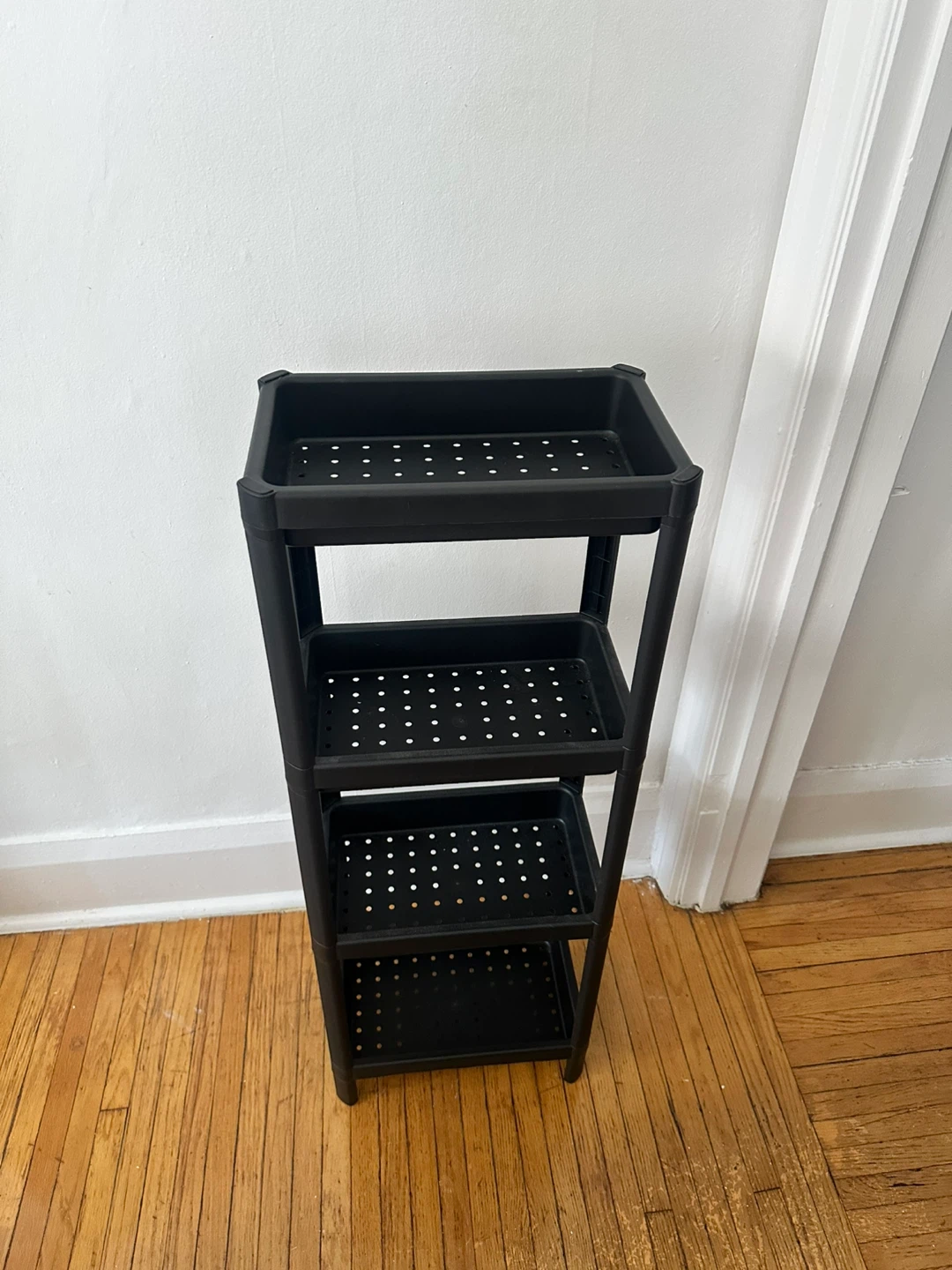 Black 4-Tier Storage Shelf - photo 2
