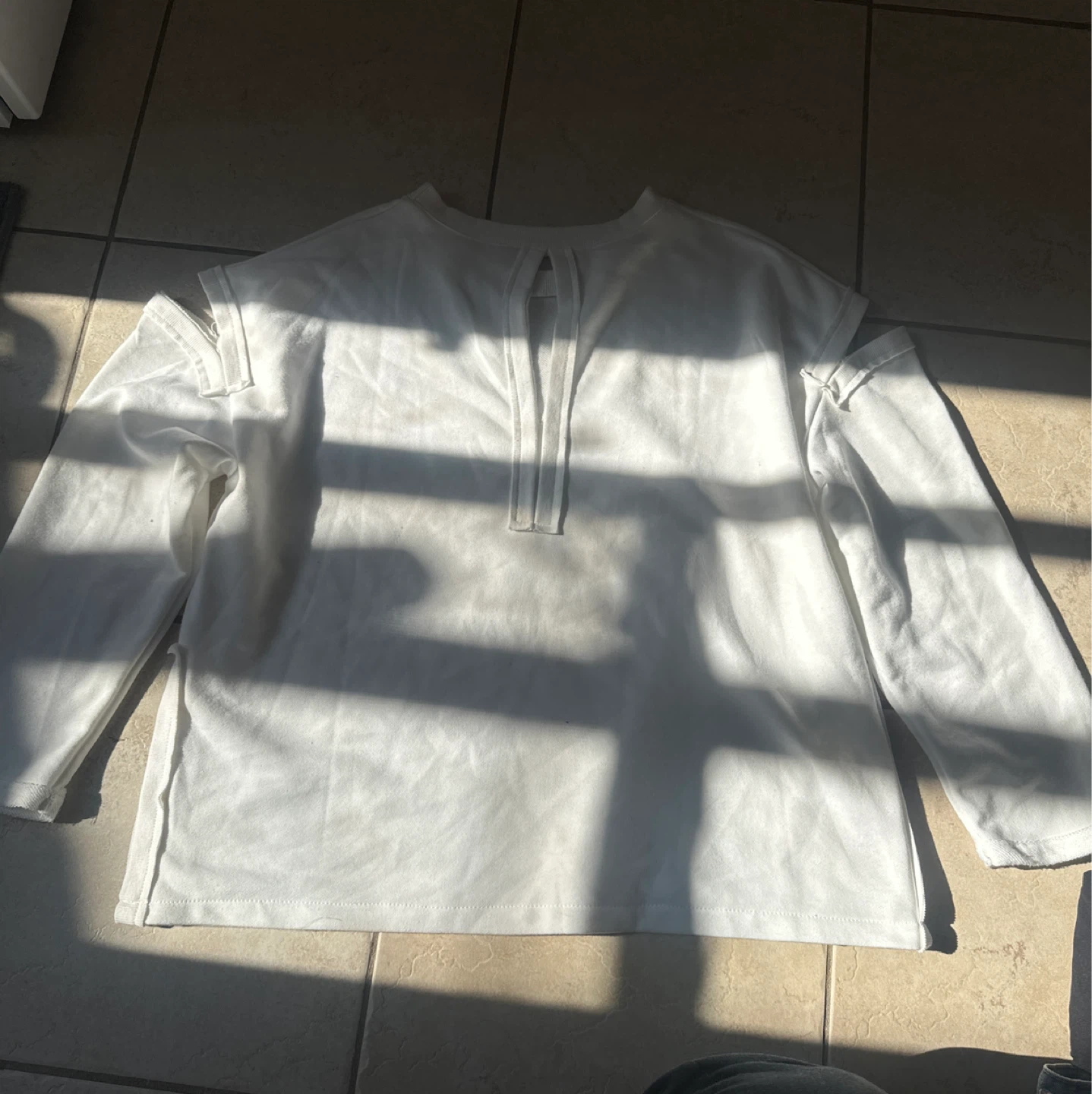 White Long Sleeve Top oversized - photo 3