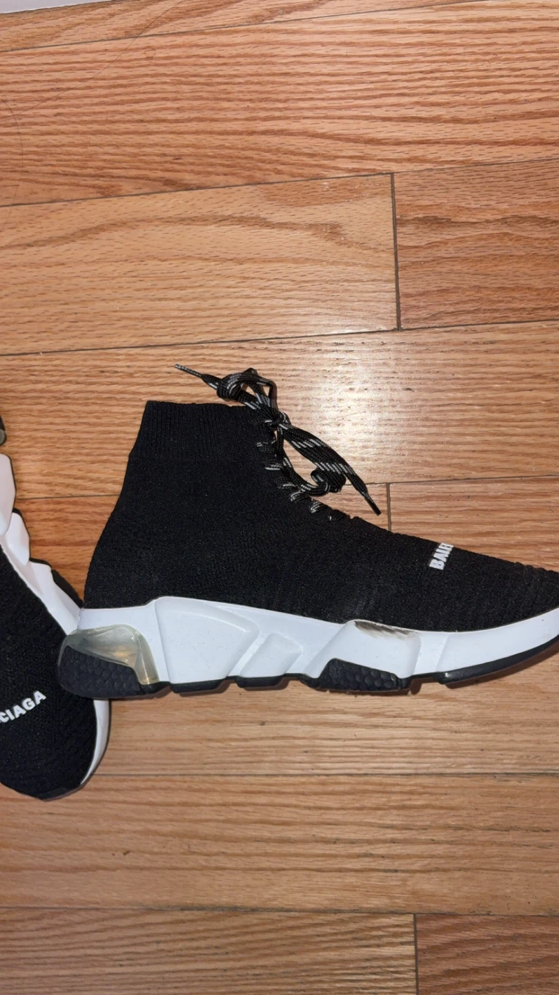 Authentic Balenciaga Speed Lace-Up Clear Sole Sneakers - photo 2