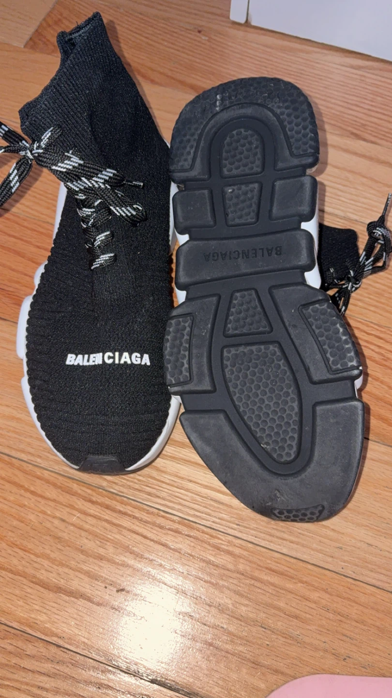 Authentic Balenciaga Speed Lace-Up Clear Sole Sneakers - photo 3